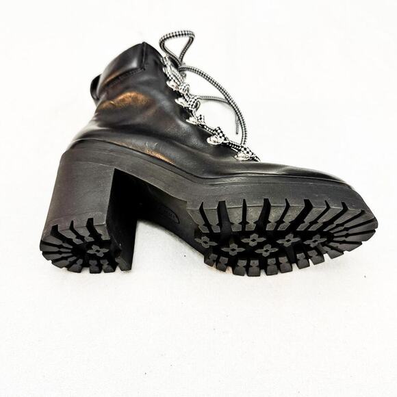 Rebecca Minkoff Lace Up Black Motorcycle Biker Boot Size 6 NWOB - Picture 6 of 8